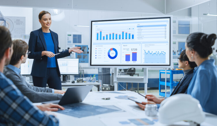 Modern,Industrial,Factory,Meeting:,Confident,Female,Engineer,Uses,Interactive,Whiteboard, Modern,Industrial,Factory,Meeting:,Confident,Female,Engineer,Uses,Interactive,Whiteboard,